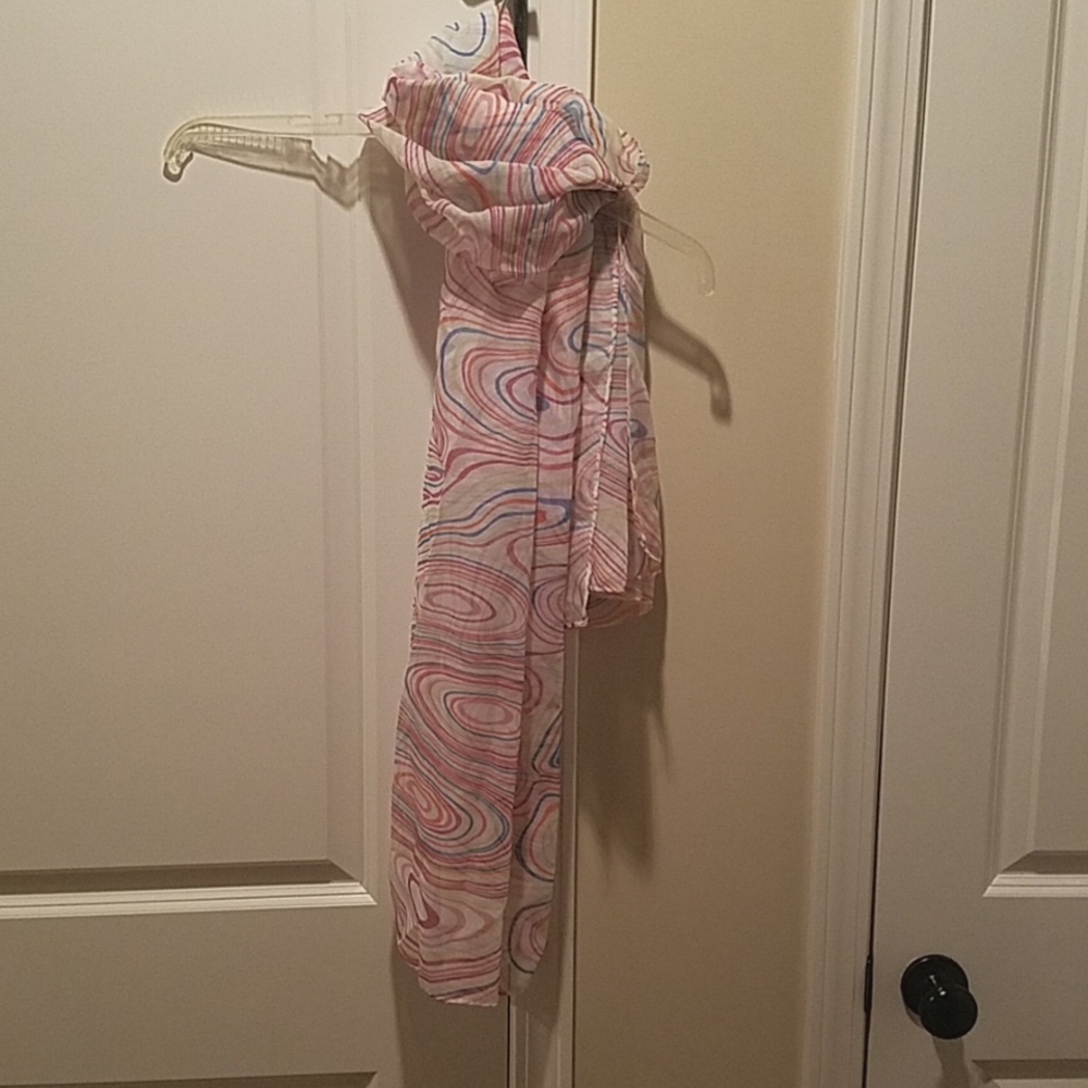 Colorful Swirled pattern shawl scarf